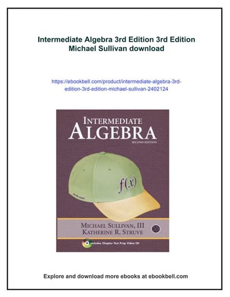 intermediate algebra michael sullivan answer key