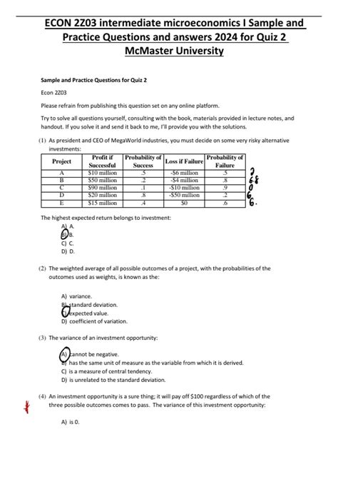 intermediate microeconomics questions and answers