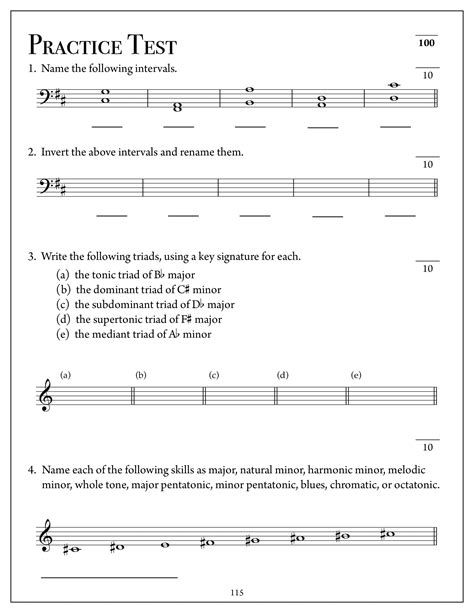 intermediate rudiments practice exam