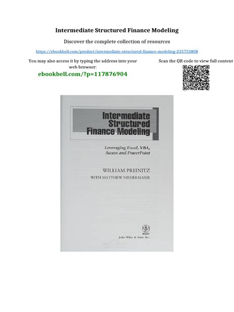 Intermediate Structured Finance Modeling With Website Leveraging Excel Vba Access And Powerpoint