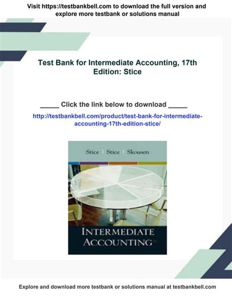 Download Intermediate Accounting 17Th Edition Stice Solutions File Type Pdf 