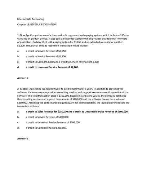 Read Intermediate Accounting Chapter 18 Revenue Recognition 