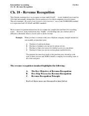 Read Intermediate Accounting Chapter 18 Revenue Recognition Solutions 