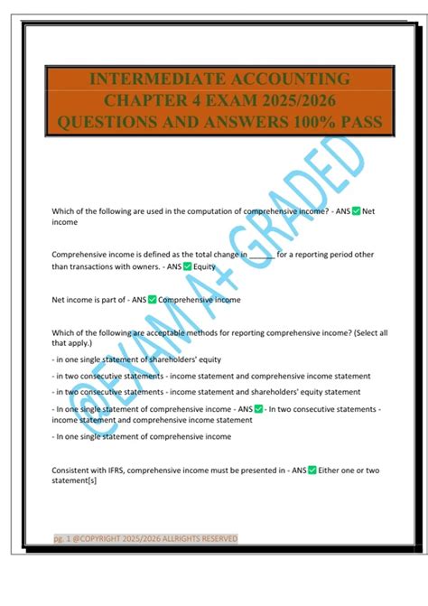 Read Online Intermediate Accounting Chapter 4 Test 