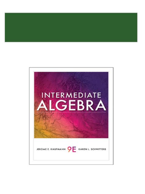 Download Intermediate Algebra 9Th Edition Bittinger File Type Pdf 