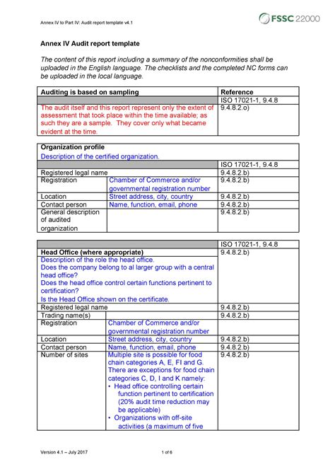 Internal Audit Workpaper Template