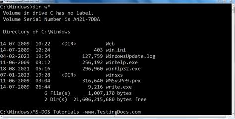 Internal Commands Of Dos