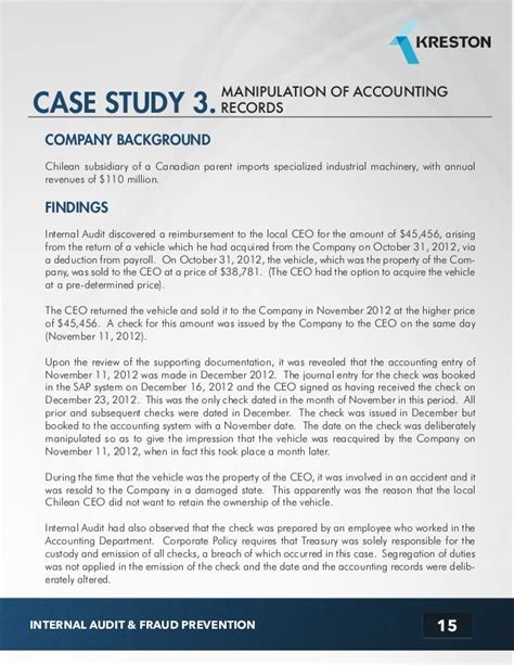 Read Internal Audit Example Case Studies 