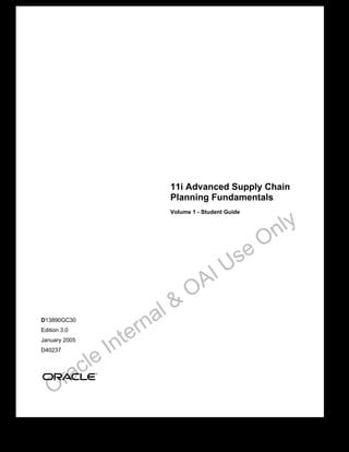 Read Online Internal Use Only Oracle Student Guide 