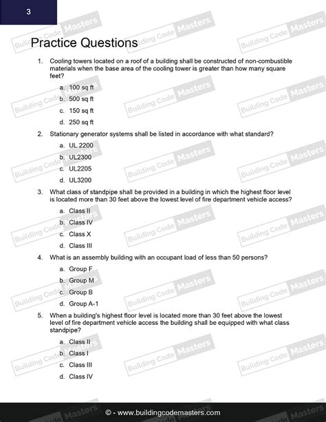 International Building Code Test Questions Free Pdf