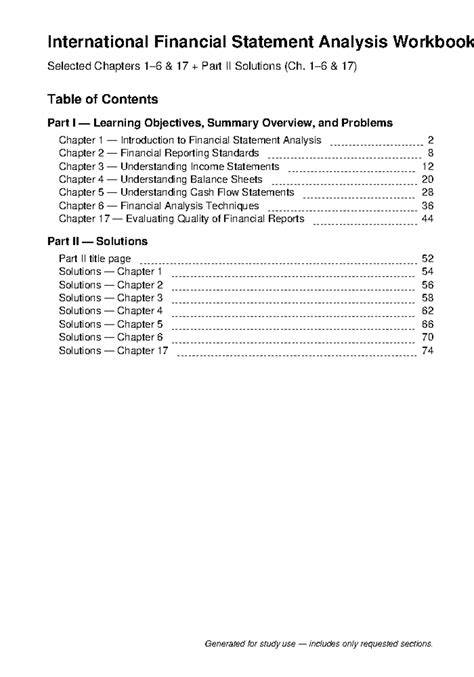 international financial statement analysis workbo