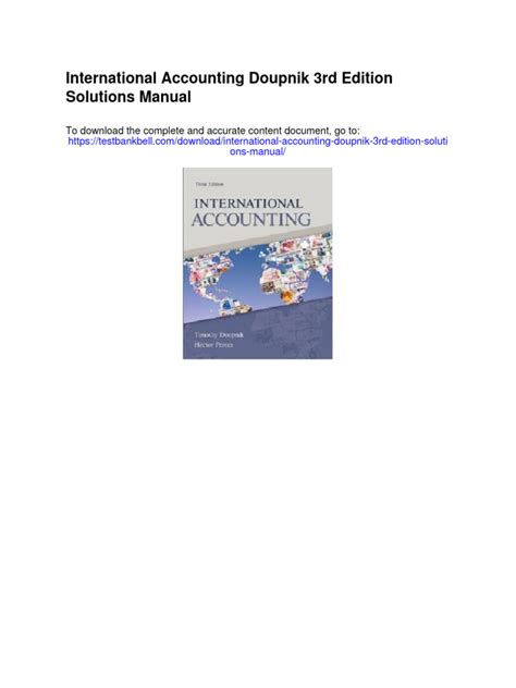 Read International Accounting Doupnik 3Rd Solutions Manual Free 