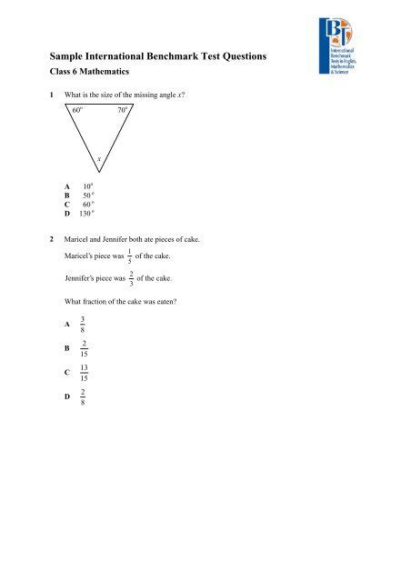Download International Benchmark Test Sample Papers Class 4 