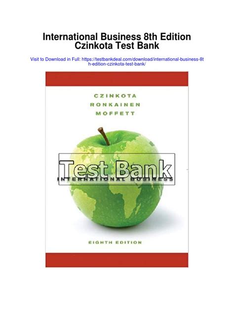 Full Download International Business 8Th Edition By Czinkota File Type Pdf 