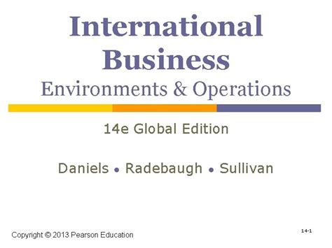 Read International Business Environments And Operations 14 