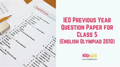 Full Download International English Olympiad Class 5 Previous Years Papers 