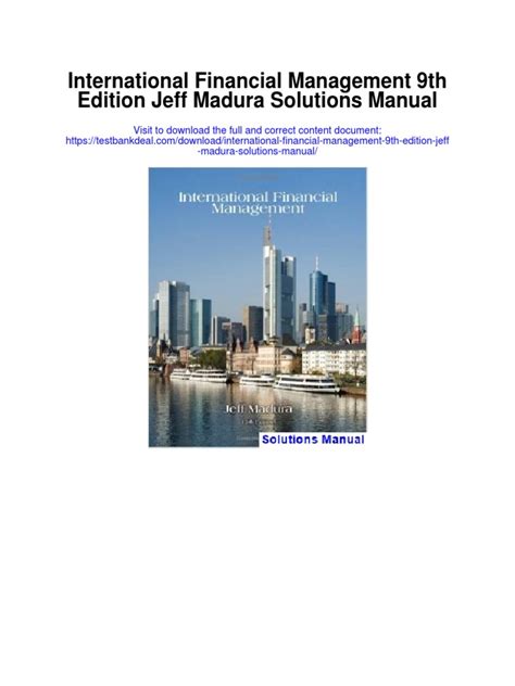 Full Download International Financial Management Madura 9Th Edition Solutions Pdf 