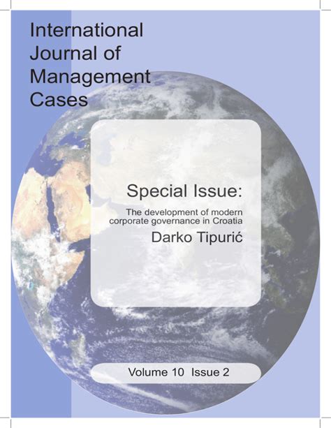 Read Online International Journal Of Management Cases 