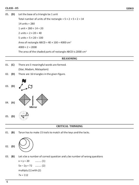 Read Online International Mathematics Olympiad Sample Papers Class 5 