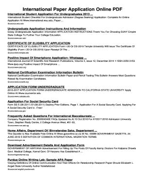 Read Online International Paper Applications 