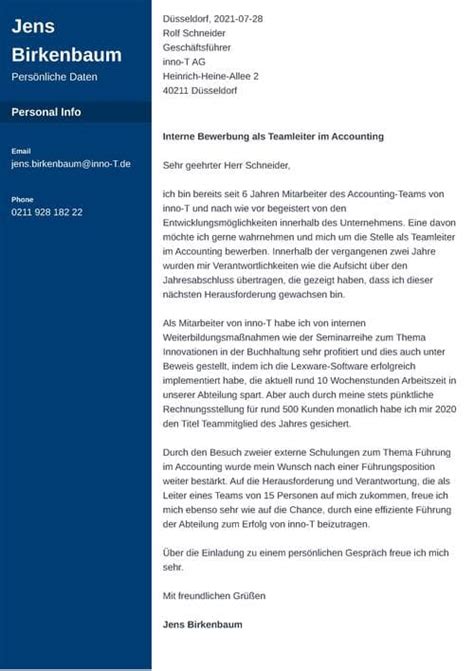 interne stelle bewerbung