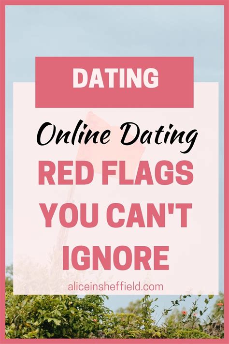 internet dating red flags
