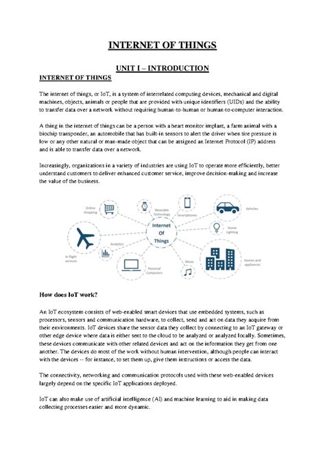 Internet Of Things Notes