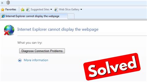 Internet Explorer cannot display the webpage - Browsers