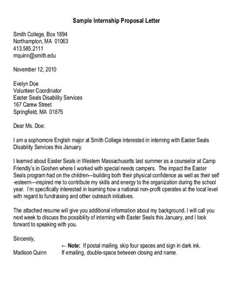 Internship Proposal Examples