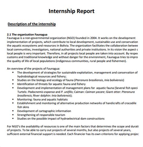 Internship Report Sample For Law Student