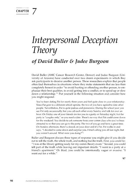 interpersonal deception theory pdf