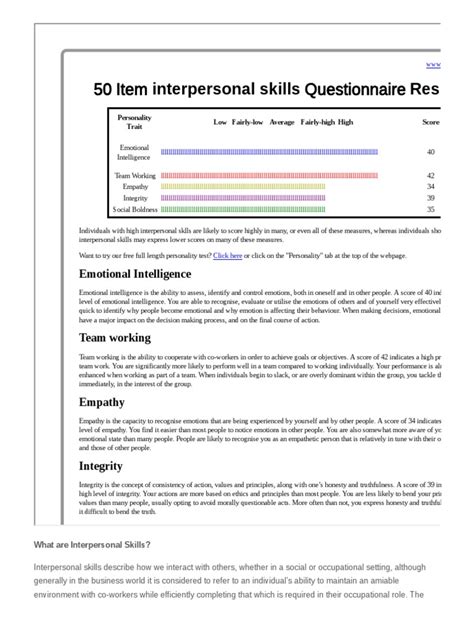 interpersonal skills test questions