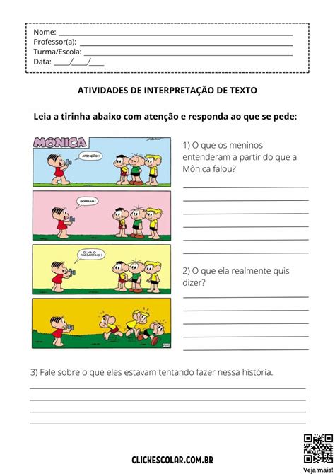 Interpretação De Texto Atividade
