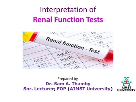 Full Download Interpretation Of Renal Function Tests And The Renal 