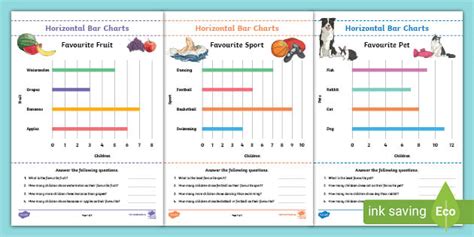 Interpreting Horizontal Bar Charts Worksheets Teacher Made Twinkl Horizontal Bar Graph Worksheet Kindergarten - Horizontal Bar Graph Worksheet Kindergarten