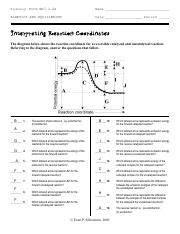 interpreting reaction coordinates answers
