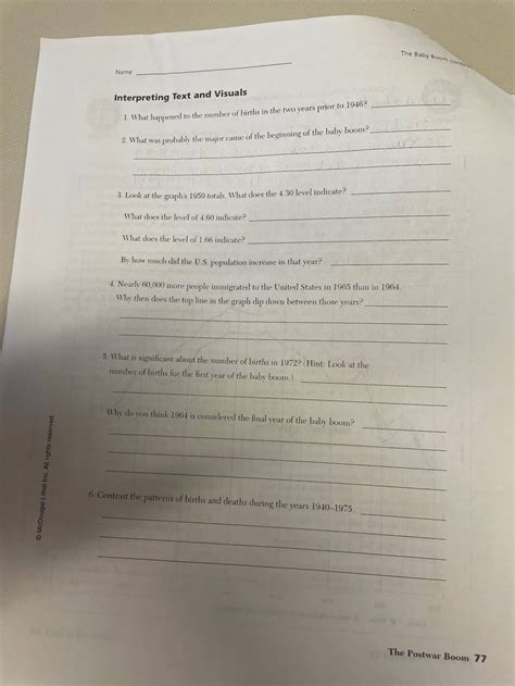 interpreting text and visuals answer