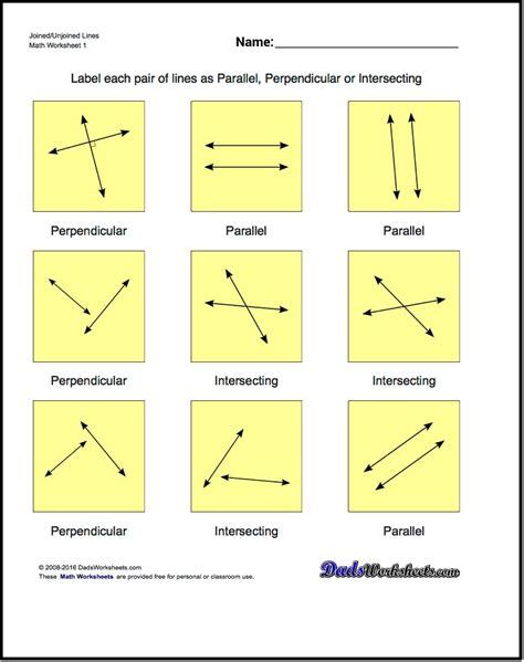 Intersecting And Parallel Lines Worksheet   Parallel Intersecting And Perpendicular Lines Worksheet - Intersecting And Parallel Lines Worksheet