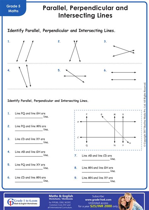 Intersecting Parallel And Perpendicular Lines Worksheets Tpt Intersecting And Parallel Lines Worksheet - Intersecting And Parallel Lines Worksheet