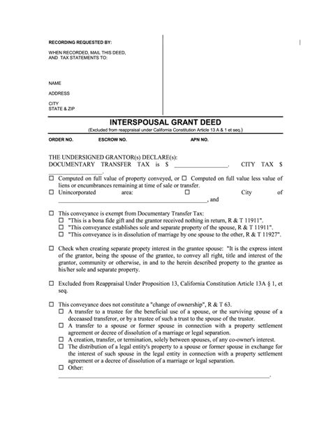 interspousal grant deed