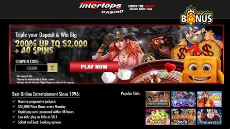 intertops casino free bonus codes