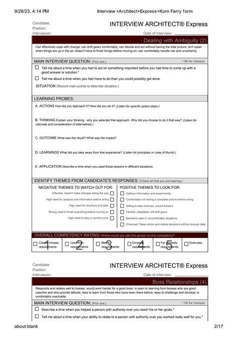 interview architect express sample questions