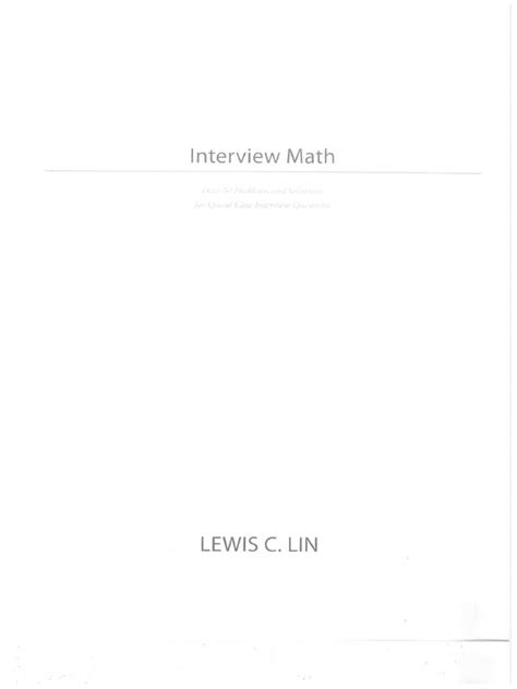 Interview Math Lewis Lin Pdf Swwatchz