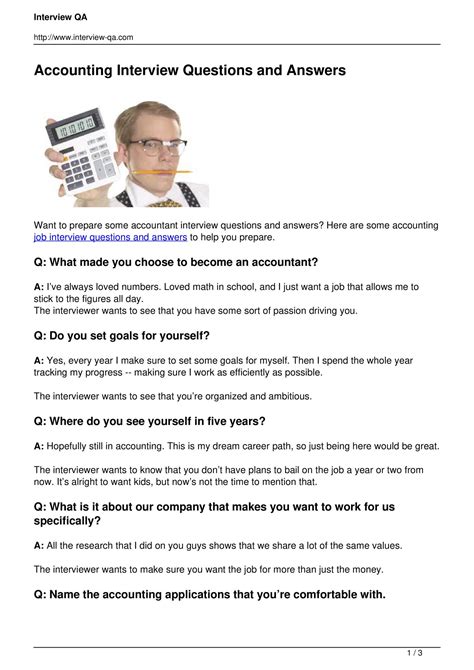 interview questions and answers for accountants