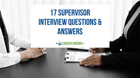 Interview Questions For A Supervisor Position