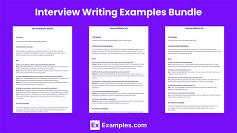 Interview Writing Examples