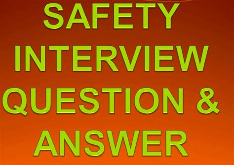 Read Online Interview Question Answer For Safety Officer Thepumpore 