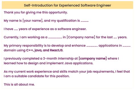 Read Interview Self Introduction For Engineering 