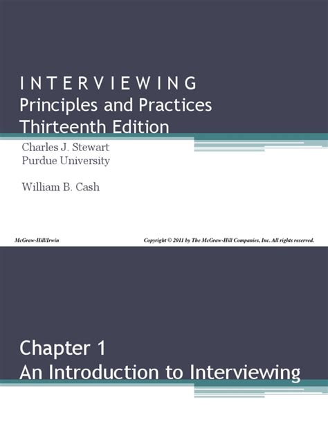 Interviewing Principles And Practices 13th Edition Chapter Pdf