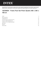 Intex Pool Manuals